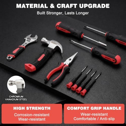 157-Piece Tool Set, 8V Cordless Drill Set, Hand Tool Kit for Men and Women