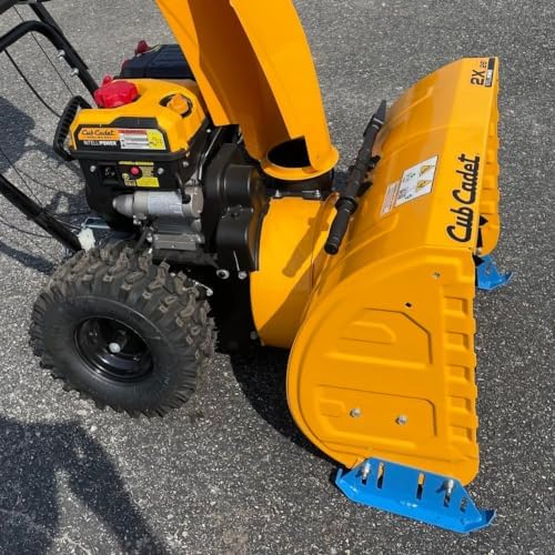 Universal Heavy Duty Snow Blower Skid Shoes for Gravel Driveways, Compatible with Most 2-Stage and 3-Stage Snow Throwers, Steel Snowblower Skid Shoe Kit with 12 Shear Pins