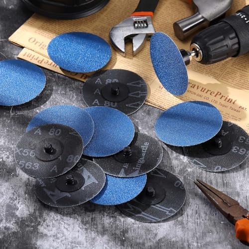 Landical 300 Pcs 3 Inch Sanding Quick Change Discs Zirconia, 36,60,80 Grits