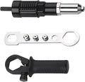 Pop Rivet Gun Adapter Kit, Cordless Electric Power Drill Rivets Attachment with 4 Rivet Heads 2.4mm, 3.2mm, 4.0mm & 4.8mm, Riveter Insert Nut Tool for Pop Riveting Work