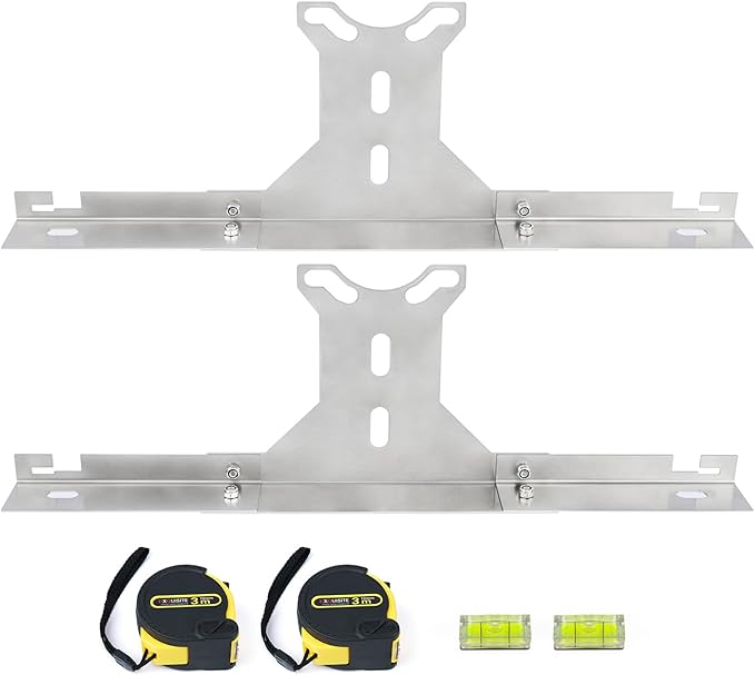Wheel Alignment Tool for DIY Toe Adjustment, Stainless Steel Toe Alignment Plates Allow One Man Operation, Quick and Easy Way to Check Toe in/Out, Fits Most Cars & Trucks(Patent Design)