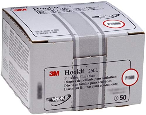 3M Hookit Finishing Film Abrasive Disc 260L, 00968, 6 in, P1200