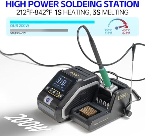 FNIRSI DWS-200 200W High Power Soldering Station Kit,2 Helping Hands