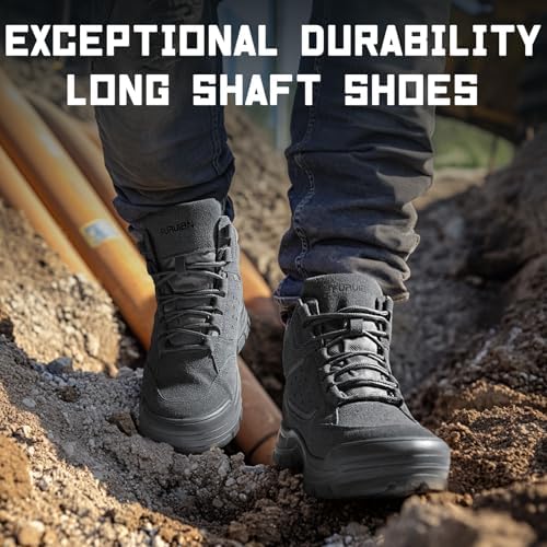 Furuian Steel Toe Boots for Men Women Lightweight Work Boots Pioneer Series