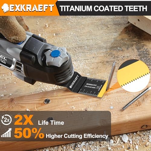 100 PCS Titanium Oscillating Saw Blades for Metal Nails, Wood and Plastic