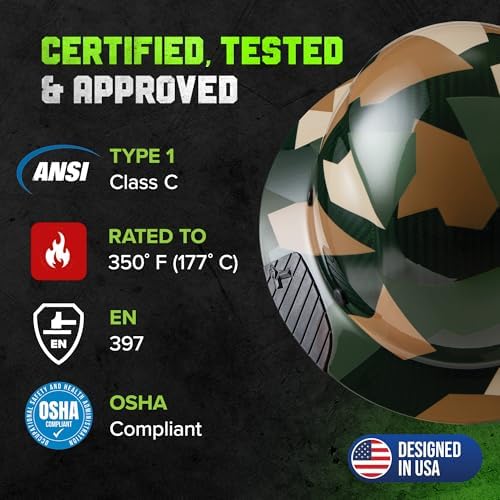 LIFT SAFETY Dax Carbon Fiber Full Brim Hard Hat | Safety/Construction Helmet w/ 6 Point Suspension for Comfort & Impact Protection