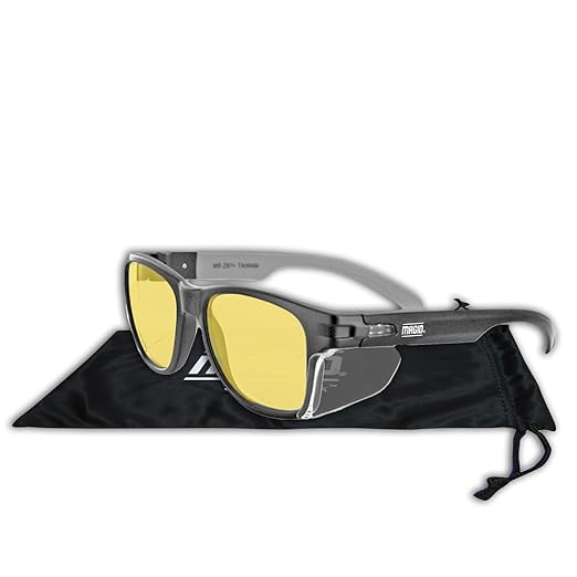 MAGID Y50 Safety Glasses for Construction | Black Frame — 72-Pack, Amber Lens | Side Shields, ANSI Z87.1+, Anti-Fog, Scratch-Resistant, 99.9% UV Protection, Polycarbonate Lens