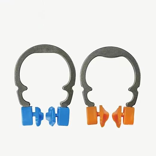 Dental Sectional Matrix Ring Clamp Spring Clip, Autoclavable Nickel Titanium Orthodontic Clamp Rings, Contoured Matrices System for Pre and Post Molars. (R2 Blue)