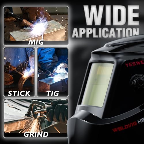 YESWELDER Auto Darkening Welding Helmet 1/1/1/1 True Color, LYG-L600A