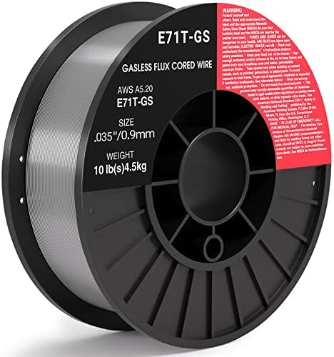 Flux Core Mig Wire, Mild Steel E71TGS.035-Diameter, 10-Pound Spool (0.035-Inch10 LB)