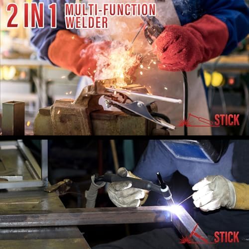 110V Welder Machine with Pulse, 20-200A 2-IN-1 STICK/TIG (Black)
