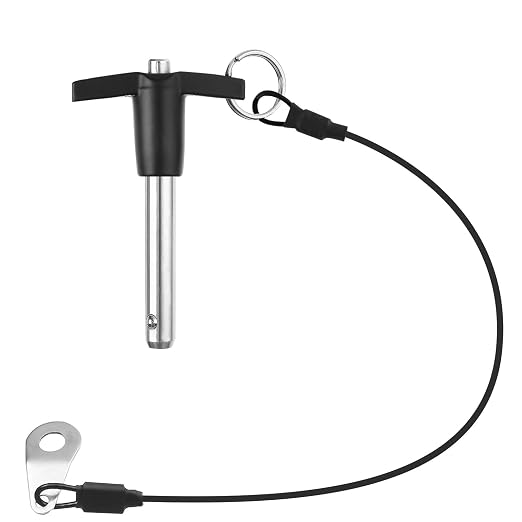 T Handle Quick Release Pin 3/8 Inch Diameter,304 Stainless Steel Ball Locking Pin with Push Button Lanyard Usable Length 1.57"(9.5mm x 40mm)