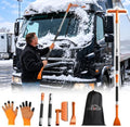 62" Long 3‑in‑1 Car Snow Brush, Ice Scraper With Squeegee for Truck SUV Car