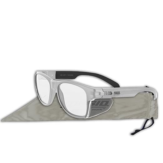 MAGID Y50 Safety Glasses for Construction | White Frame — 6 Pairs, Clear Lens | Side Shields, ANSI Z87.1+, Anti-Fog, Scratch-Resistant, 99.9% UV Protection, Polycarbonate Lens