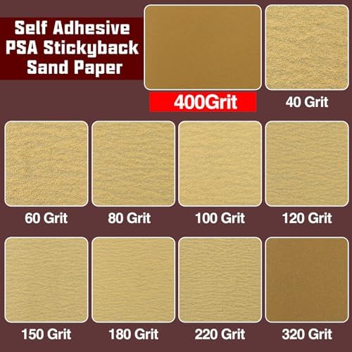 SPEEDWOX 400 Grit Sandpaper Roll Self Adhesive, 2-3/4"x10YD PSA for Wood