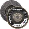 Weiler 31352 Wolverine 4-1/2" x 5/8"-11 UNC NUT Abrasive Flap Disc, 80 Grit Zirconia Alumina, Bevel Type 29, Phenolic Backing, Standard Density (Pack of 10)