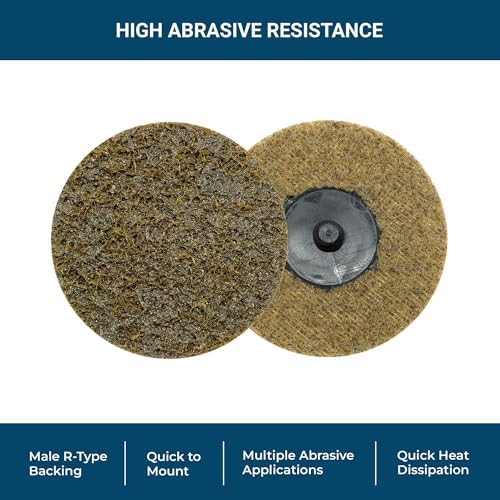 Benchmark Abrasives 3 Inch Sanding Discs Quick Change Nylon Surface Conditioning Discs, Drill & Die Grinder Sanding Disc Rust Remover for Metal Paint Stripper & Removal, Polishing - (25 Pack)(Coarse)