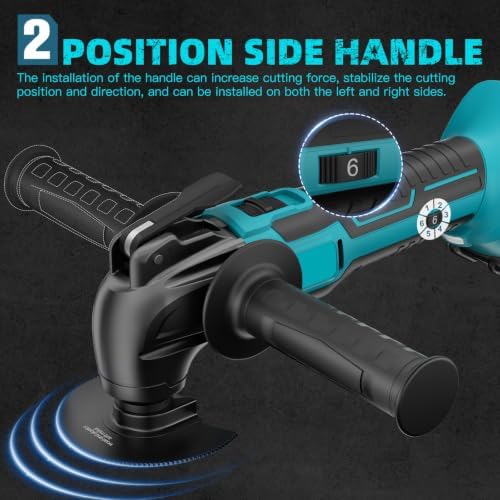 Cordless Oscillating Tool for Makita 18V Battery(No Battery), 6 Variable Speed Brushless-Motor Tool, 22Pcs Multi Tool Kit, Oscillating Saw for Scraping, Sanding, Cutting Wood