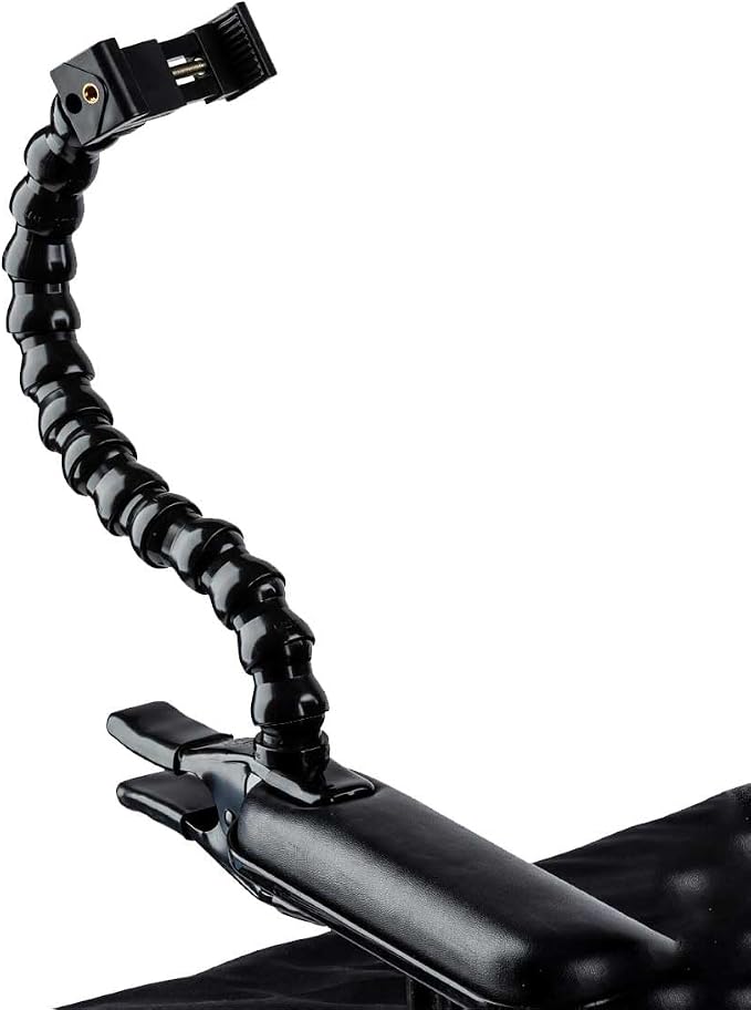 MOGO ModularHose Assistive Technology Phone Holder with Heavy-Duty Spring Clamp (Opens to 2"), 14 Inch Arm