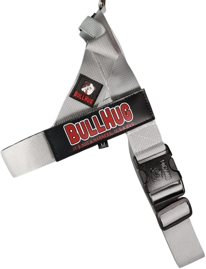 Adjustable Dog Harness– No Pull, No Choke – for English Bulldogs, French Bulldogs, Pugs & Broad-Chested Breeds – Easy, Safe Walks (Silver, Small)