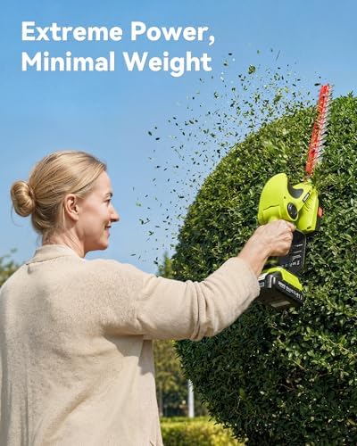 Supstable Cordless Pole Saw & Hedge Trimmer 6-in-1, Mini Chainsaw Cordless/Electric Hedge Trimmer with Extension Pole, 15Ft Reach, Extendable Tree Pruner, Bush Trimmer Limb Branch Cutter, Grass Shears