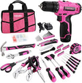 ValueMax 233 PCS Pink Home Tool Kit with Cordless Lithium-ion Drill