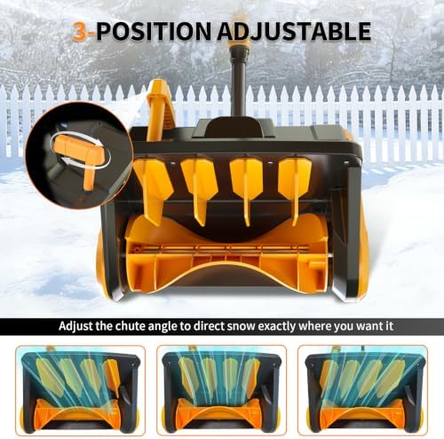 Electric Snow Shovel with Battery and Charger, Cordless Snow Blower
