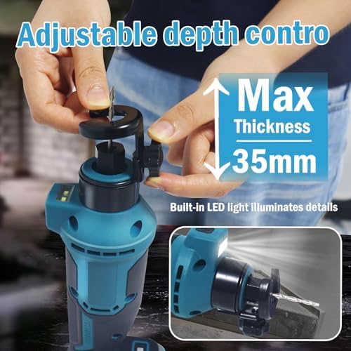 Cordless Drywall Cut Out Tool & 20V Drywall Rotary Saw - 30000 RPM Brushless Rotary Saw with 2x3.0Ah Batteries, Fast Charger for Drywall, Wood, Sheetrock Cutting