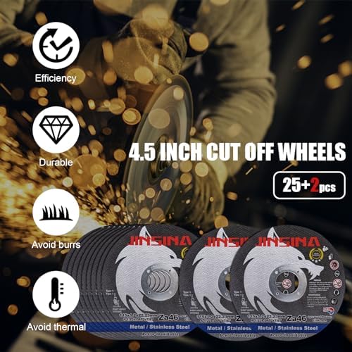 4 1/2 Cut Off Wheels 27PCS, Metal and Stainless Steel Cutting Wheel