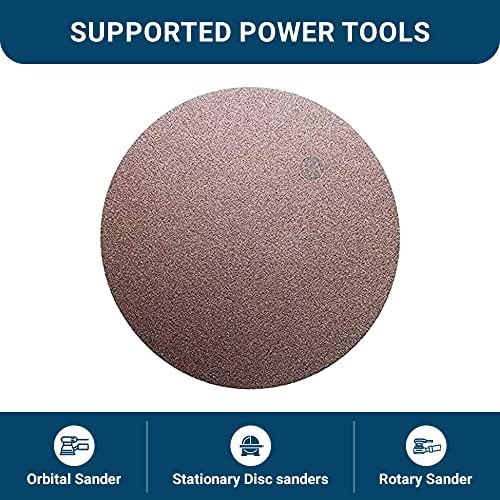 Benchmark Abrasives PSA No Hole 12 Inch Sanding Discs Adhesive Back with Aluminum Oxide Grains Automotive Orbital Sander Sandpaper - 12 Inch Sanding Disc - Surface Blending (10 Pack), 320 Grit