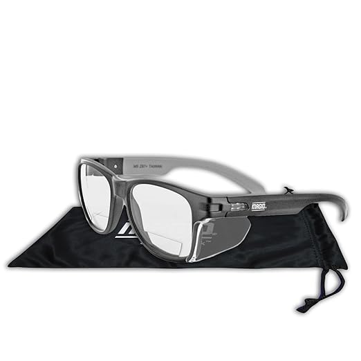 MAGID Y50 Safety Glasses for Construction | Black Frame — 72-Pack, Clear Lens - 2.0 Bifocal | Side Shields, ANSI Z87.1+, Anti-Fog, Scratch-Resistant, 99.9% UV Protection, Polycarbonate Lens