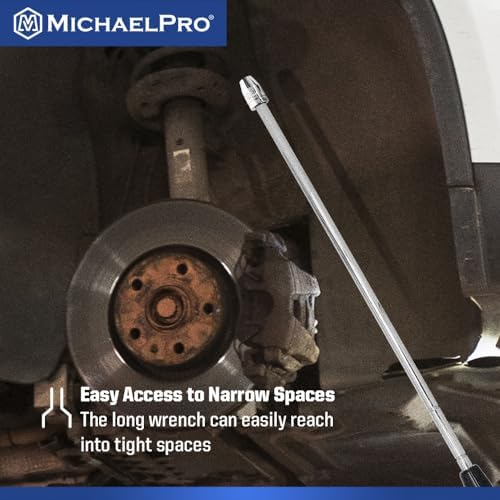 MichaelPro 3-Piece 3/8" Drive 2 Way Speed Adjustable T Handle Wrench Set in 12-inch, 18-inch and 24-inch, Patented Design with Spinner Handle, 3 Level Grip Positions, T Bar Socket Wrench Set, MP009101
