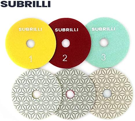 3 Step Diamond Polishing Pads 4 inch Granite Marble Polishing Kit