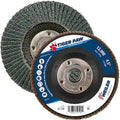 Weiler 51124 4-1/2" Tiger Paw Abrasive Flap Disc, Conical (Ty29), Phenolic Backing, 40Z, 5/8"-11 Unc Nut (Pack of 10)