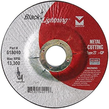 Mercer Industries 618040 Type 27 Depressed Center Double Reinforced Metal Cutting Cut-Off Wheel, 4-1/2" x 3/32" x 7/8", 25-Pack