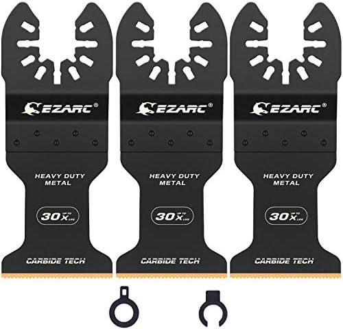 EZARC Carbide Oscillating Saw Blades for Hardened Metal, 3-Pack