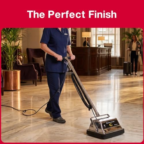 Koblenz P-1800 Floor Polisher and Buffer, 12 in Twin Brush, 2 Speeds, Gold