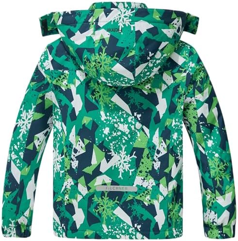 Boys' Waterproof Winter Ski Jacket Removable Hood Snow Coat