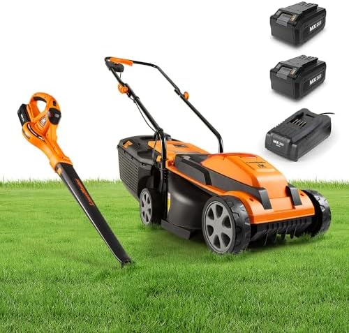 LawnMaster 24VMWBL Cordless 24V Max 13'' Lawn Mower & Leaf Blower Combo