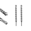 SALI 2 Pcs 1"*12" SDS Plus Rotary Hammer Drill Bit Concrete Drill Bit Kit Cross-Type Double Thread Carbide Material Suitable for Brick, Cement Walls, Stone, Hammer Drill Bits