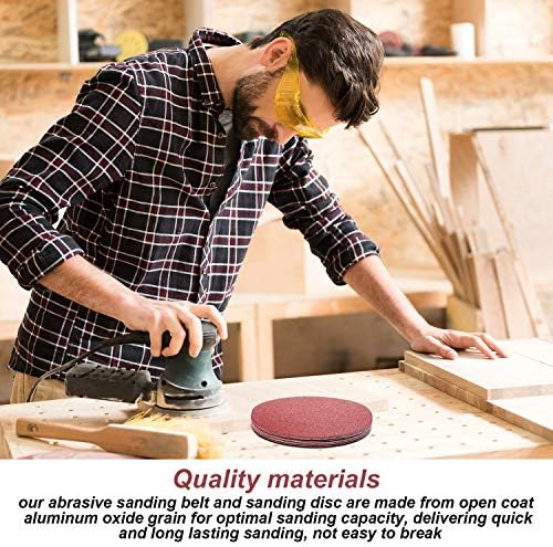 Blulu 22 Pieces 4 x 36 In Sanding Belts and 6 In Self-Adhesive Discs Set