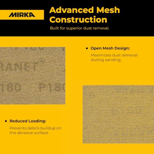 Mirka Abranet Sanding Discs 2.75x5 Inch Hook and Loop 50 Pack