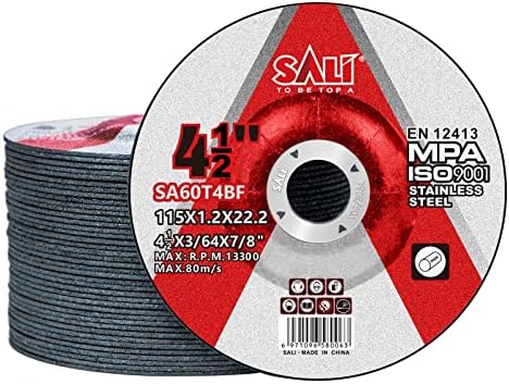 SALI 40 Pack Cut Off Wheel 4.5 Inch Cutting Wheels Depressed Center 4-1/2" x 3/64" x 7/8" Professional Cutting Stainless Steel, Angle Grinder Cutting Discs with Aggressive Cutting Upgrade
