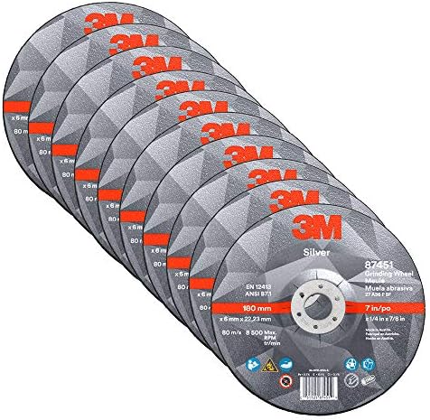 3M Silver Depressed Center Grinding Wheel, 87451, 36+, T27