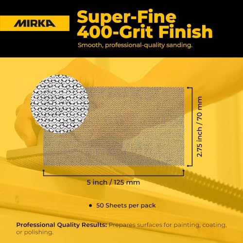 Mirka Abranet Sanding Discs 2.75x5 Inch Hook and Loop 50-Pack
