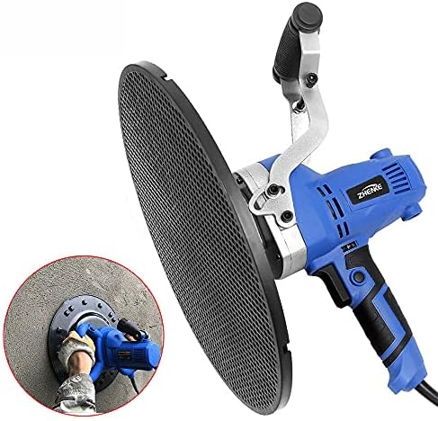DNYSYSJ Handheld Concrete Grinder Electric Trowel Wall Smoothing Polishing Machine,110V 850W 4 Speed Polisher, Plastering Bucket Trowel Tools 50-100RPM,Wiper Diameter Ø410mm