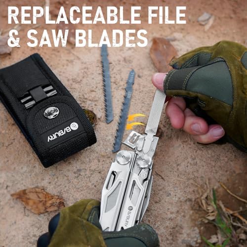 BIBURY Multitool Pliers with 440A Knife & Full Size Scissors, BI2045