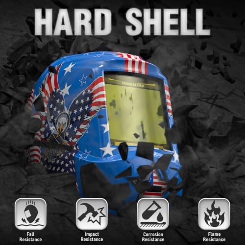 YESWELDER Auto Darkening Welding Helmet, Large View, LYG-M800H-B