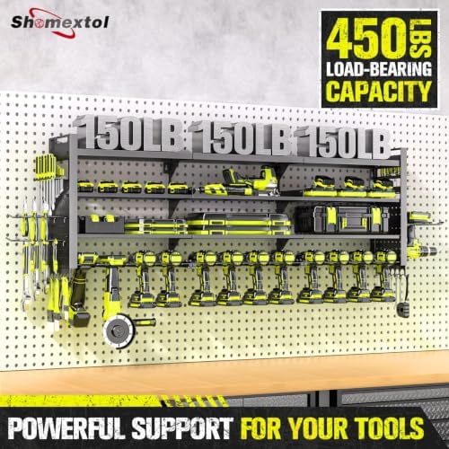49.8" Power Tool Organizer Wall Mount,Holds 14 Cordless Drills