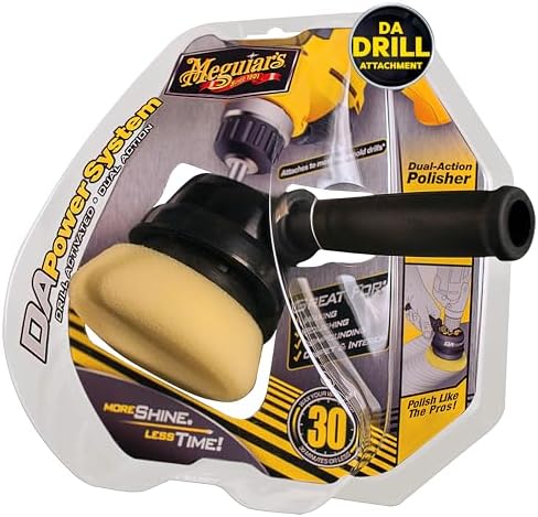 Meguiar's G3500 Dual Action Power System Tool, Boost Your Auto Care Arsenal with This Car Detailing Tool, Apply Product and Remove Imperfections, Conveniently Attaches to Most Standard Drills